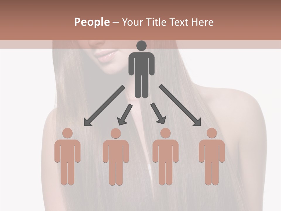 Vertical Gorgeous Long Hair PowerPoint Template