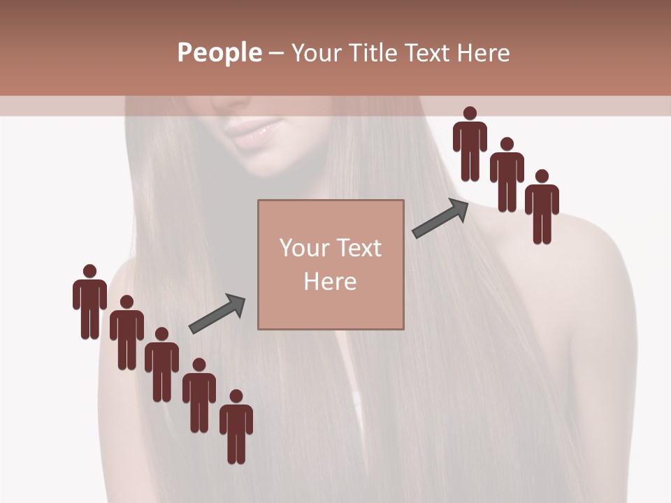 Vertical Gorgeous Long Hair PowerPoint Template