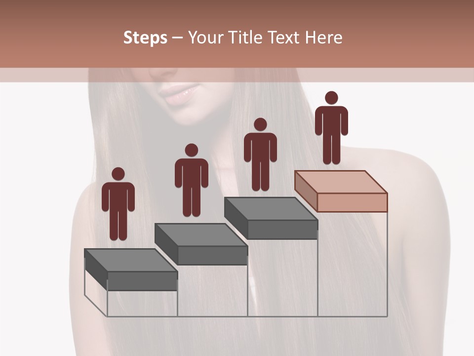 Vertical Gorgeous Long Hair PowerPoint Template
