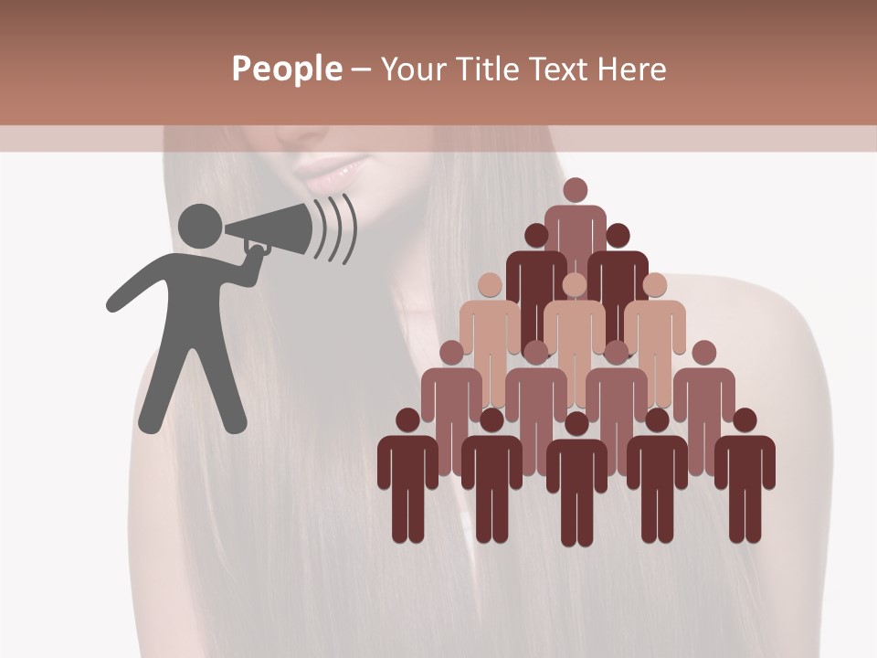 Vertical Gorgeous Long Hair PowerPoint Template