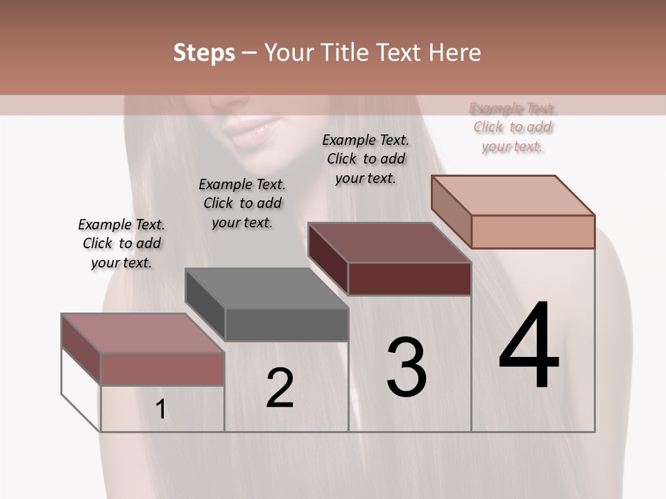 Vertical Gorgeous Long Hair PowerPoint Template