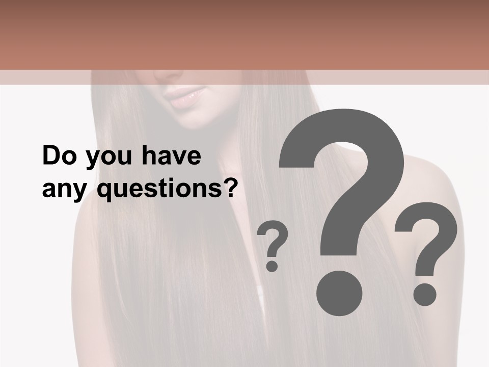 Vertical Gorgeous Long Hair PowerPoint Template