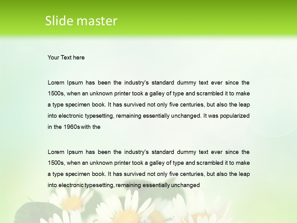 Fresh Daisy Growth PowerPoint Template