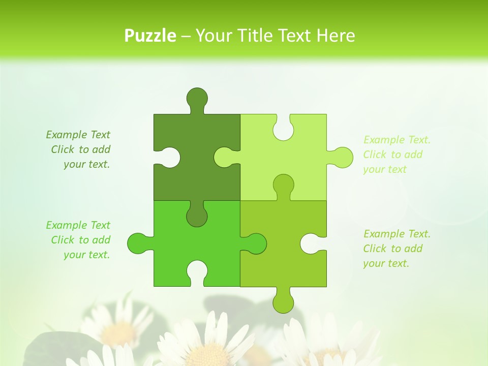 Fresh Daisy Growth PowerPoint Template