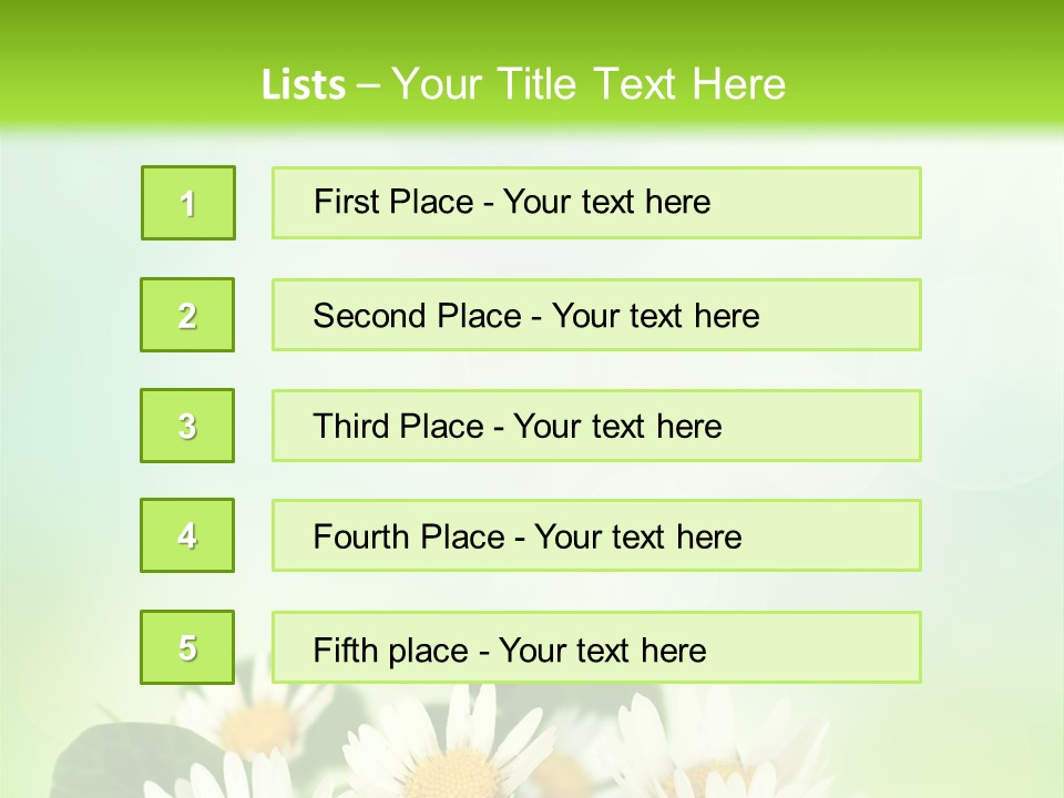 Fresh Daisy Growth PowerPoint Template