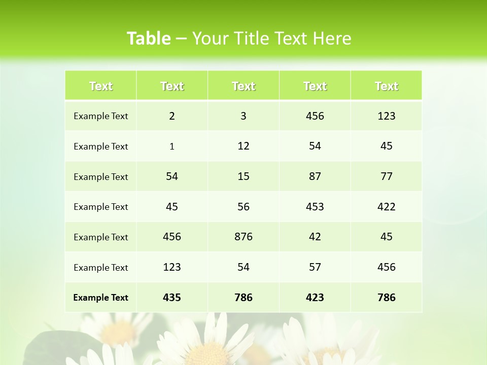 Fresh Daisy Growth PowerPoint Template