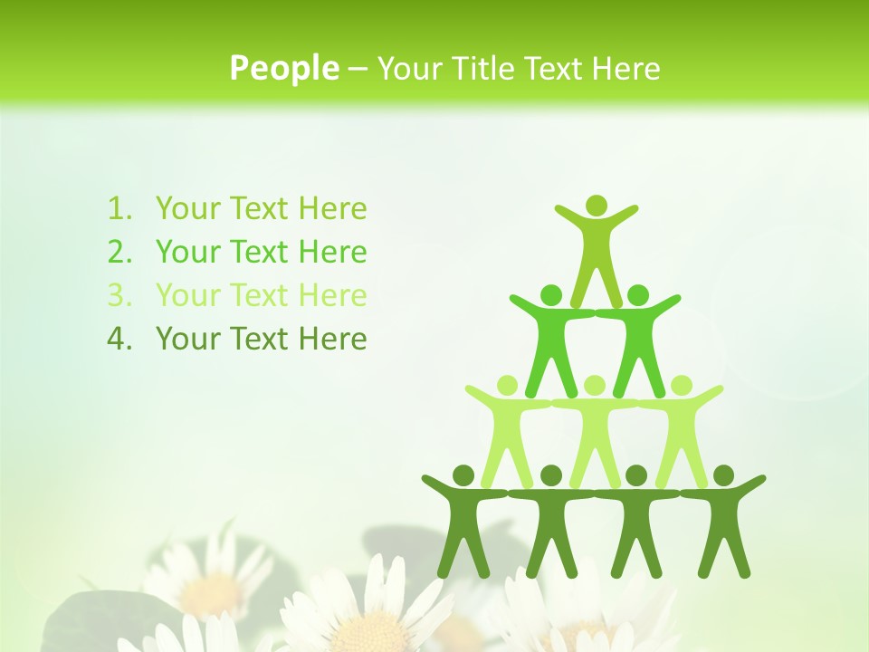 Fresh Daisy Growth PowerPoint Template