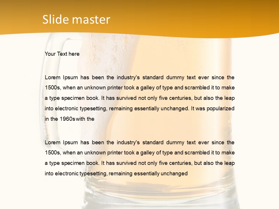 Drink Refreshment White PowerPoint Template