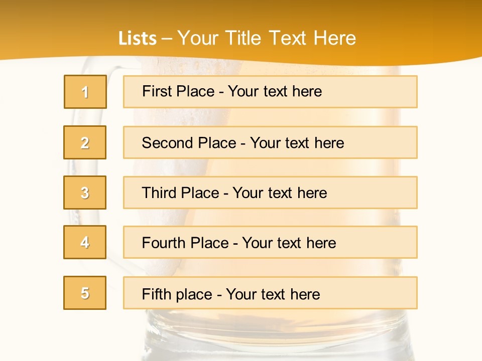Drink Refreshment White PowerPoint Template