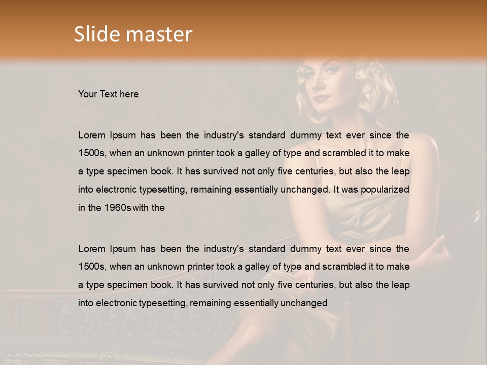 Nice Young Golden PowerPoint Template