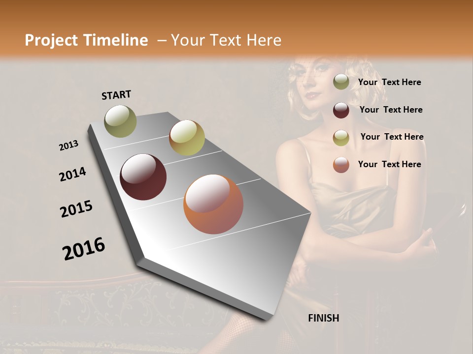 Nice Young Golden PowerPoint Template