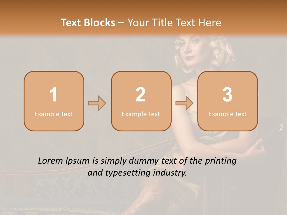 Nice Young Golden PowerPoint Template