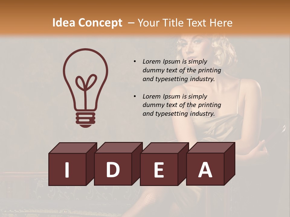 Nice Young Golden PowerPoint Template