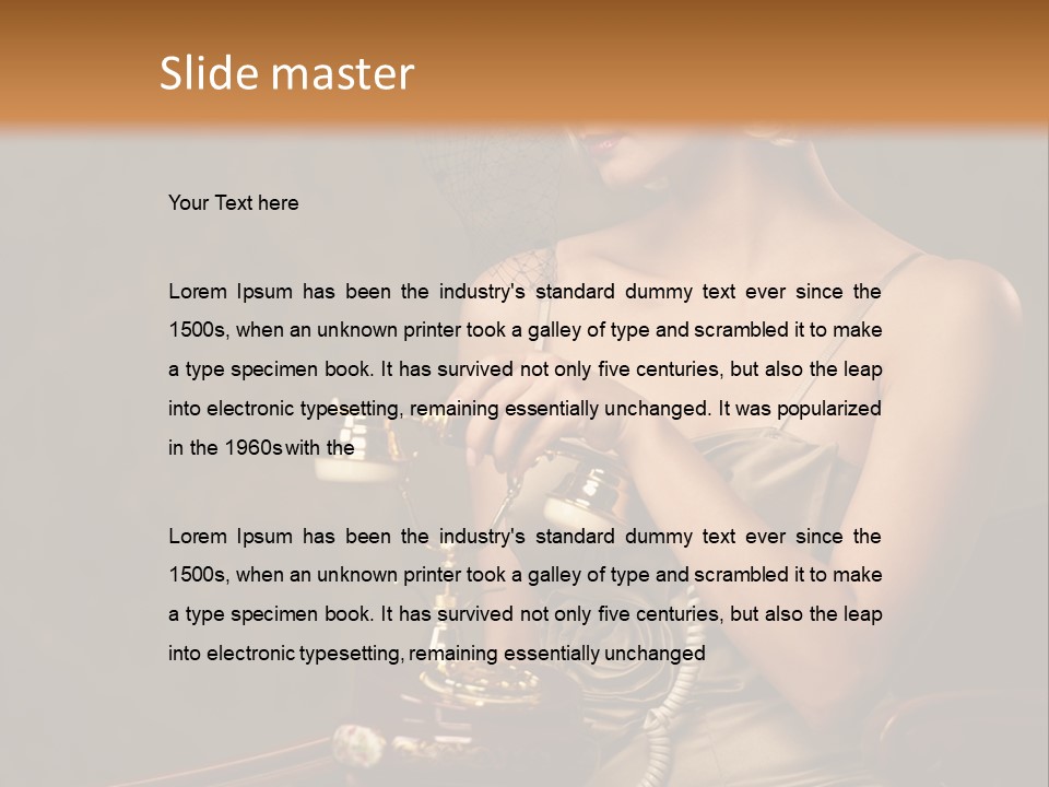 Portrait Female Fashion PowerPoint Template