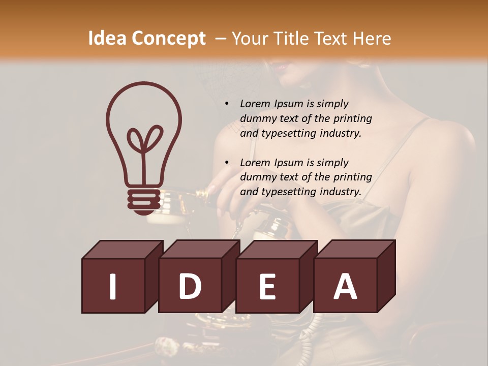 Portrait Female Fashion PowerPoint Template