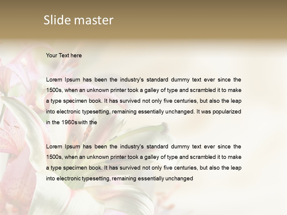 Petal Beautiful Plant PowerPoint Template