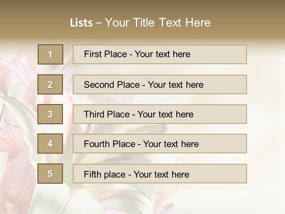 Petal Beautiful Plant PowerPoint Template