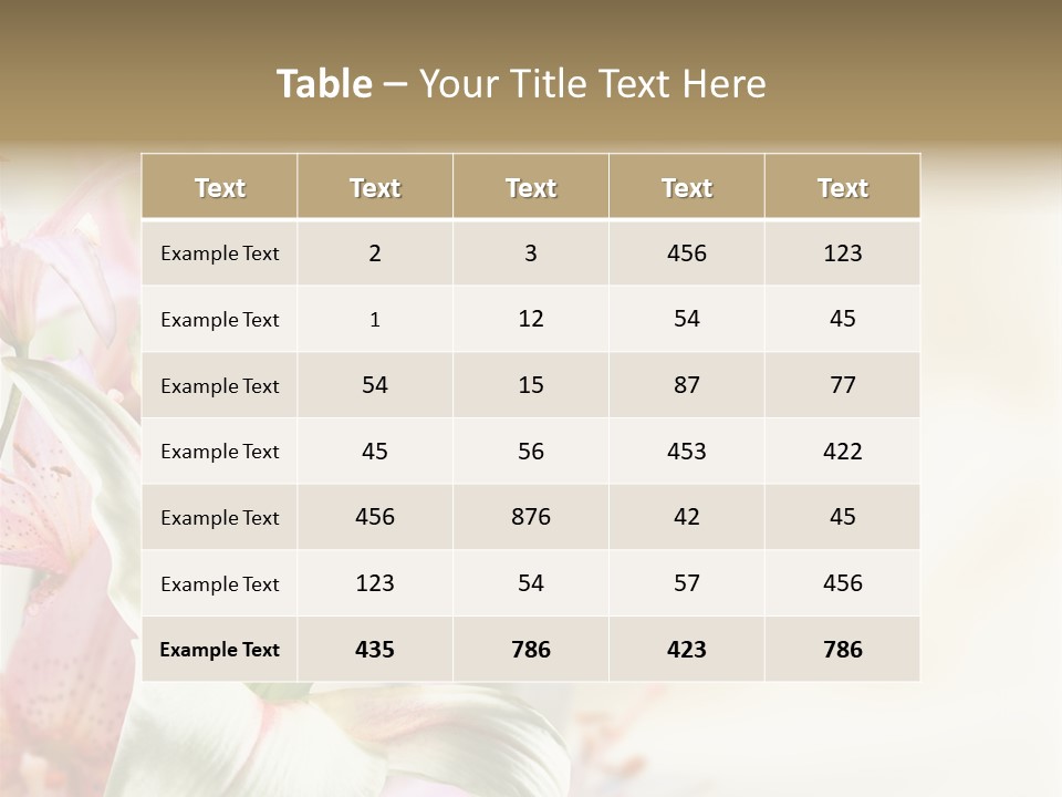 Petal Beautiful Plant PowerPoint Template