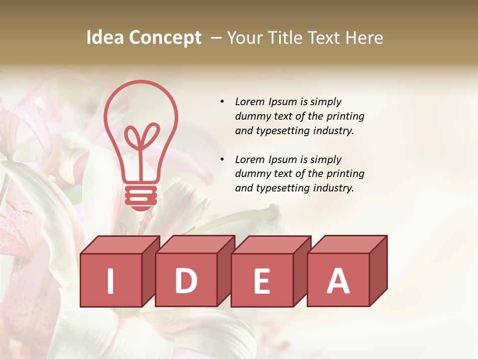 Petal Beautiful Plant PowerPoint Template