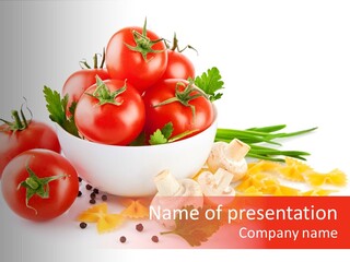 Red Food Isolated PowerPoint Template