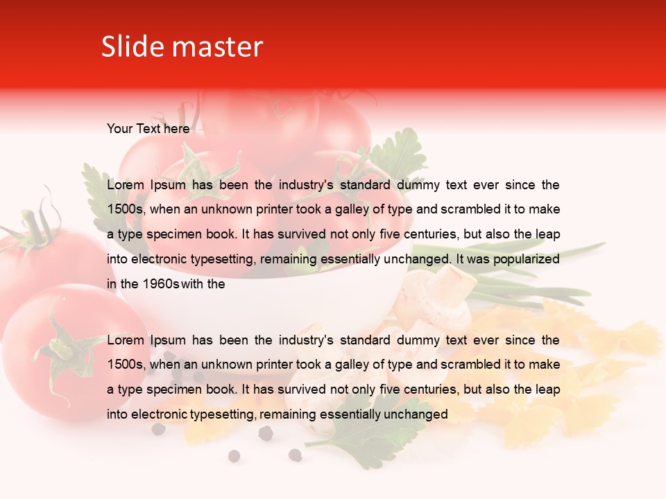 Red Food Isolated PowerPoint Template