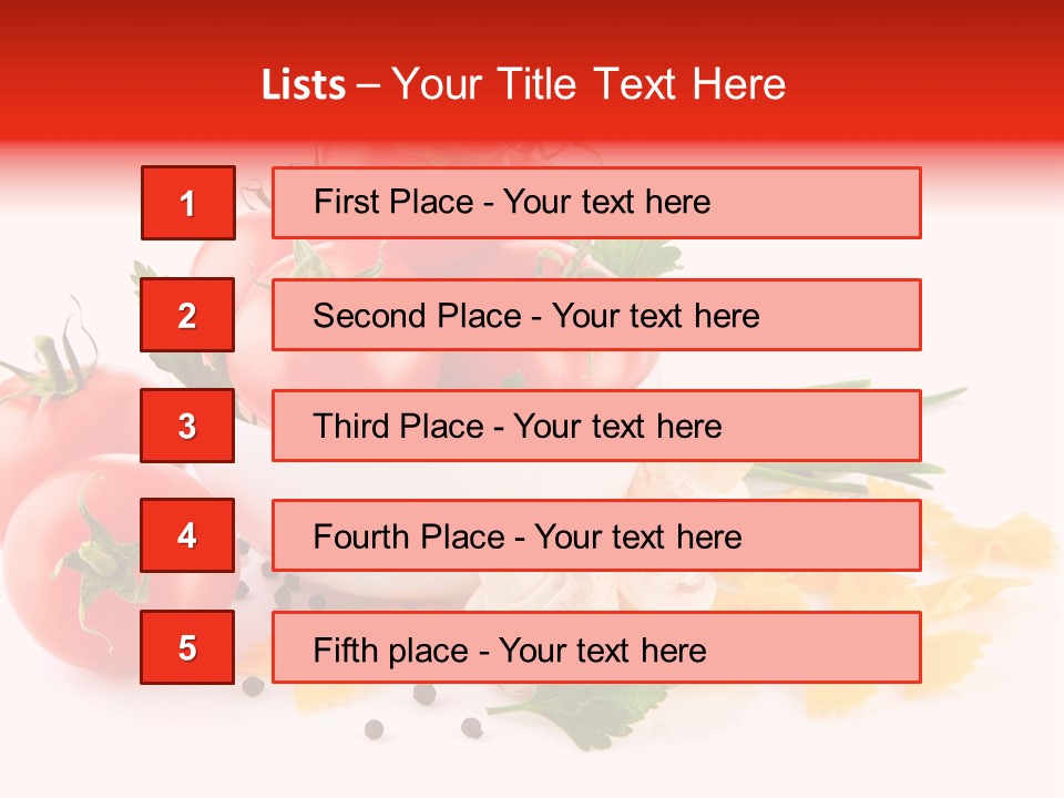 Red Food Isolated PowerPoint Template