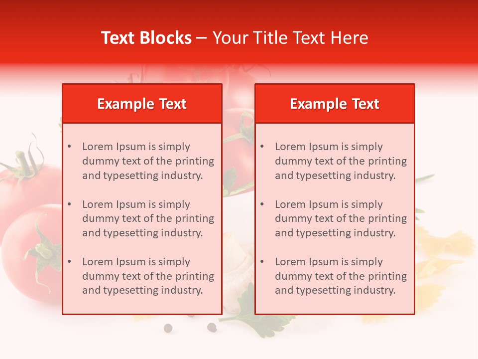 Red Food Isolated PowerPoint Template