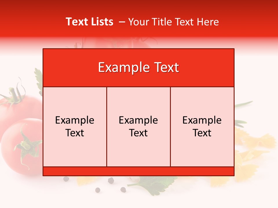Red Food Isolated PowerPoint Template