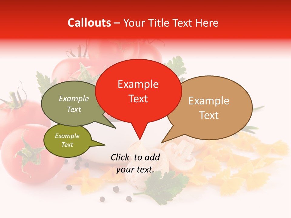 Red Food Isolated PowerPoint Template