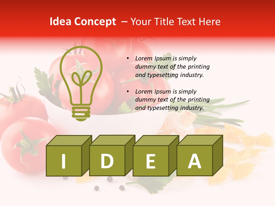 Red Food Isolated PowerPoint Template