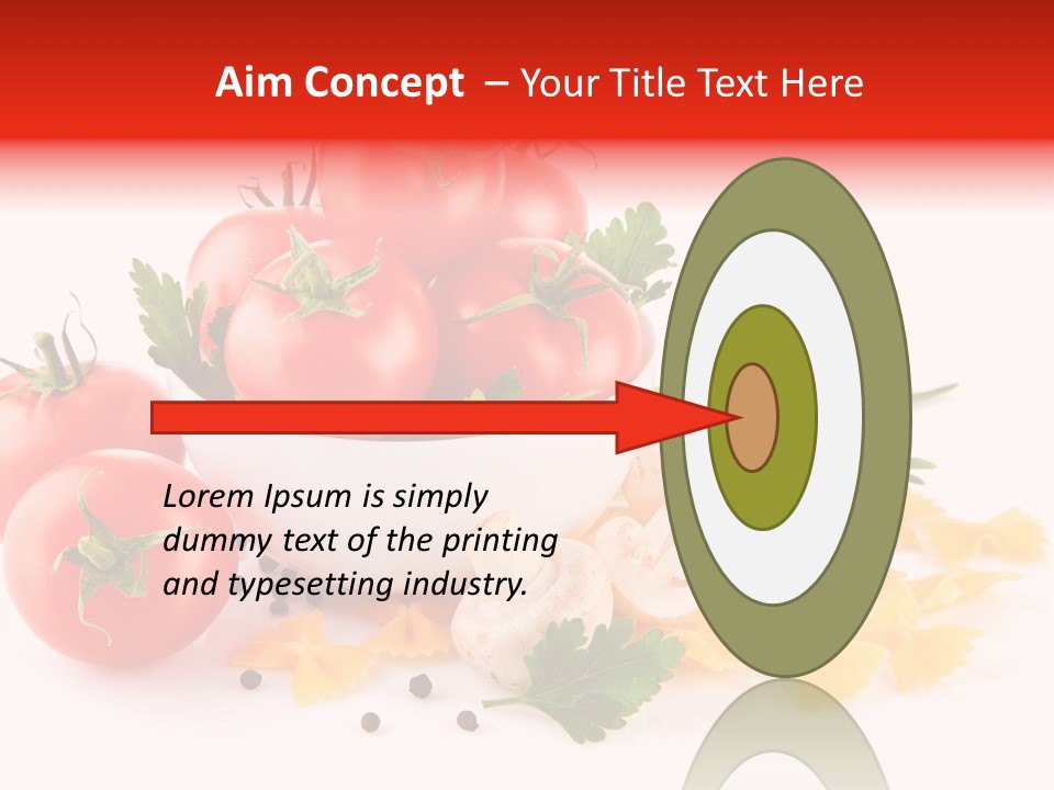 Red Food Isolated PowerPoint Template