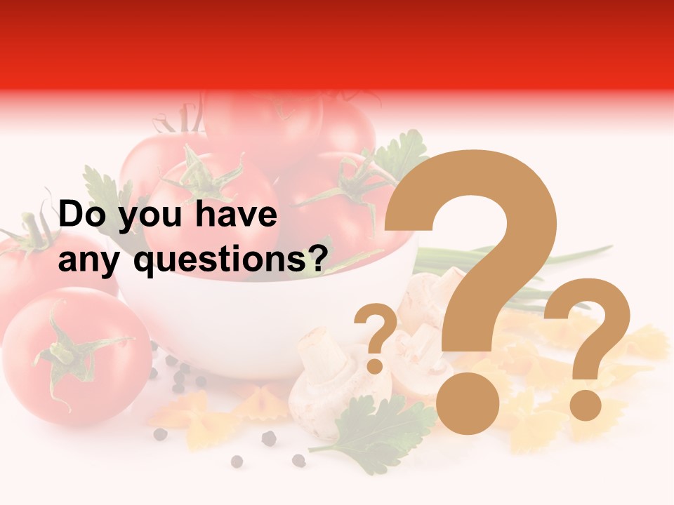 Red Food Isolated PowerPoint Template
