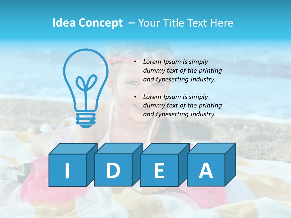 Snorkeling Beauty Girl PowerPoint Template