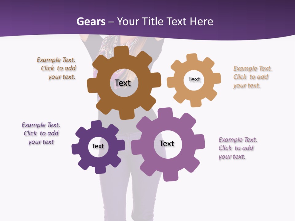 Fullbody Outstretched Excited PowerPoint Template