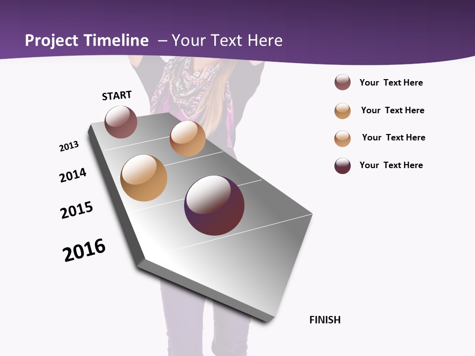 Fullbody Outstretched Excited PowerPoint Template