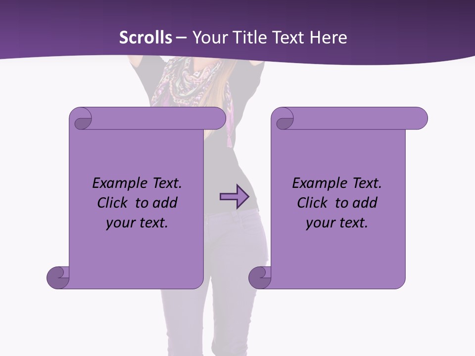Fullbody Outstretched Excited PowerPoint Template