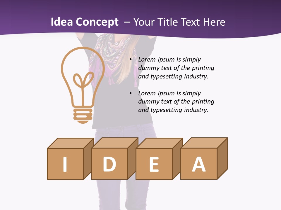 Fullbody Outstretched Excited PowerPoint Template