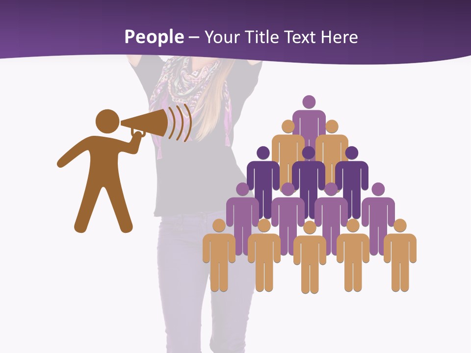 Fullbody Outstretched Excited PowerPoint Template