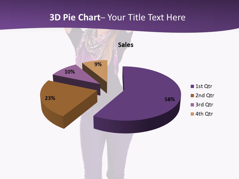 Fullbody Outstretched Excited PowerPoint Template