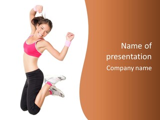 Successful Jumping Weight PowerPoint Template