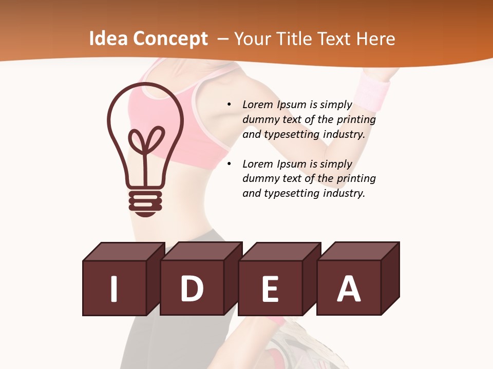 Successful Jumping Weight PowerPoint Template