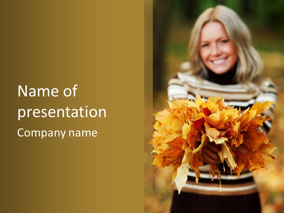 Park Only Autumn PowerPoint Template