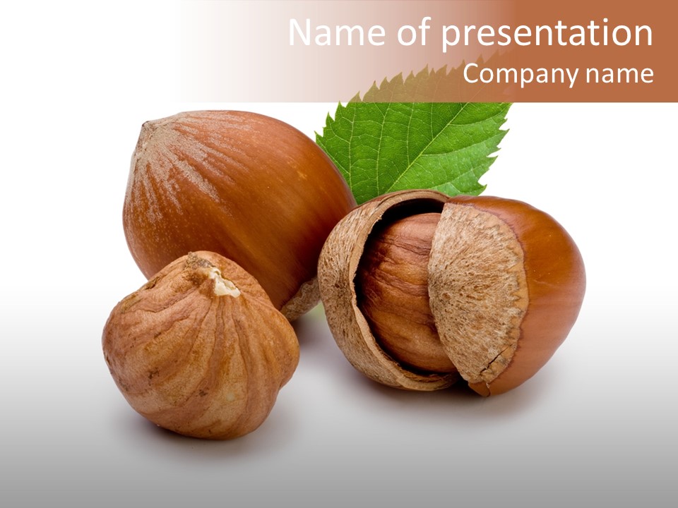 Organic Hazelnut Food PowerPoint Template