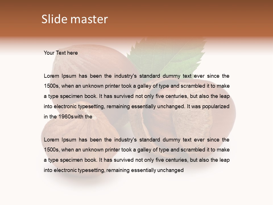 Organic Hazelnut Food PowerPoint Template