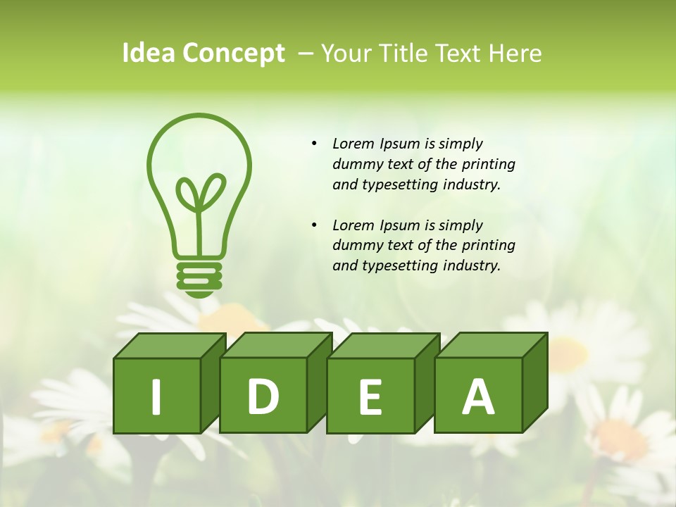 Lawn Foliage Bokeh PowerPoint Template