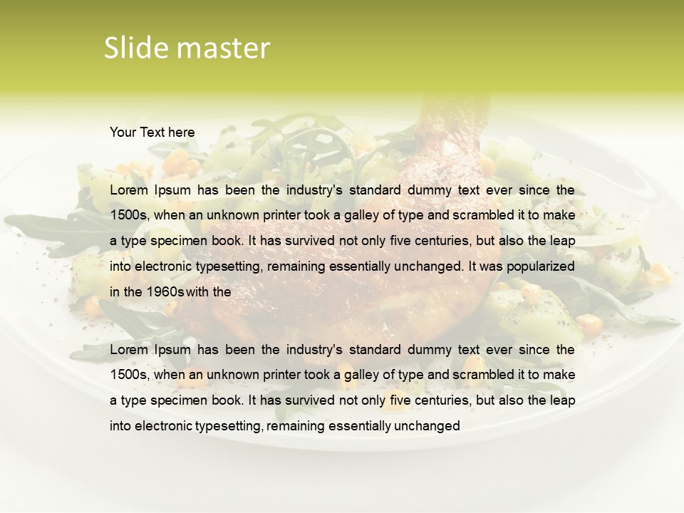 Appetiser Broiled Meal PowerPoint Template