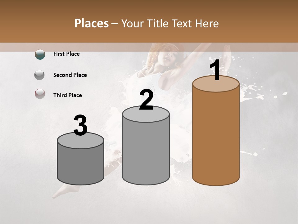 Pose Flexibility Dress PowerPoint Template