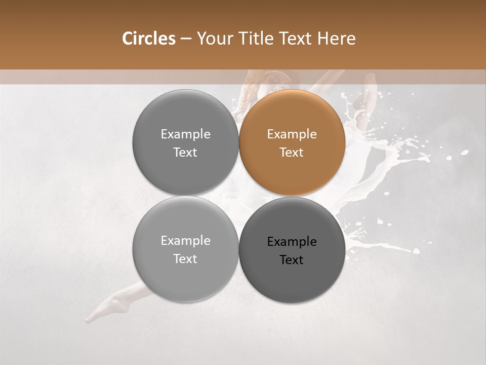 Pose Flexibility Dress PowerPoint Template