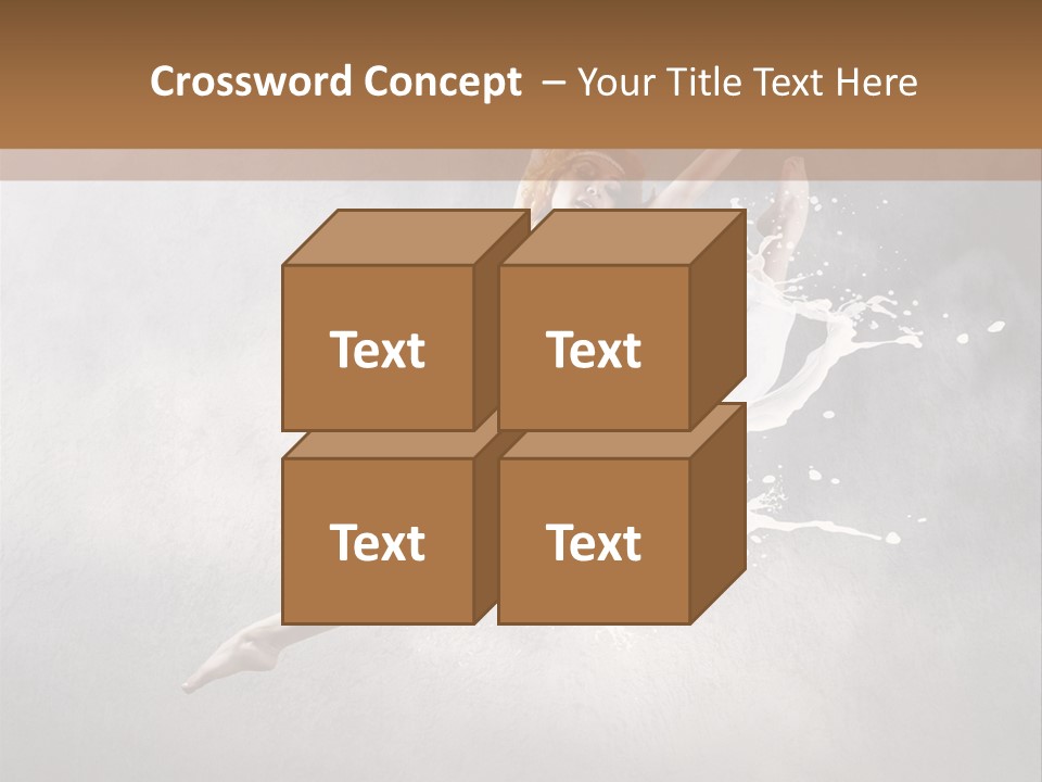 Pose Flexibility Dress PowerPoint Template