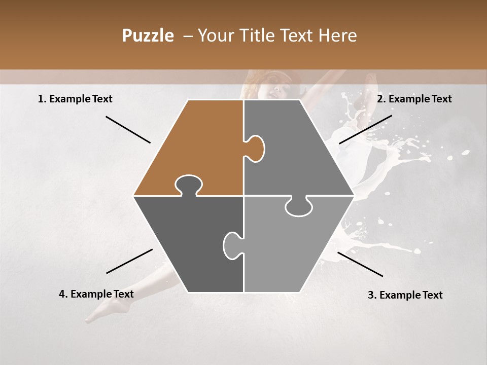 Pose Flexibility Dress PowerPoint Template